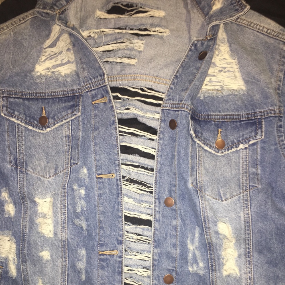 Ripped Jean Jacket - Picture 2 of 4